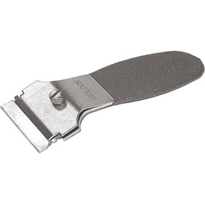 RASCHIETTI PER USI VARI Lama diritta, larghezza mm 40.<br>Lunghezza totale mm 110. Con 1 lama. Fornibili anche lame in plastica per evitare qualsiasi danno alla superficie trattata (Art. O5228 GM). universal scrapers 5228GL 110