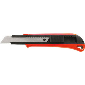 COLTELLI UNIVERSALI CON LAME A SETTORI Lama con movimento/blocco a pulsante. Con robuste guide in acciaio speciale e impugnatura in lega di alluminio. Foro per l'applicazione di un cordino.<br>Provvisto di 1 lama a settori. universal knives 5233GM