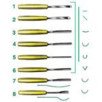 SGORBIE MANICATE PER INTAGLIO  sculptor's gouges 5235G 7 6