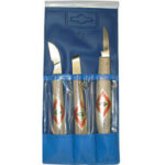 UTENSILI PER TAGLIARE LINOLEUM E MATERIE PLASTICHE Con 3 coltelli. linoleum carving tools in plastic kit 5238G