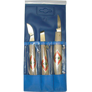 UTENSILI PER TAGLIARE LINOLEUM E MATERIE PLASTICHE Con 3 coltelli. linoleum carving tools in plastic kit 5238G
