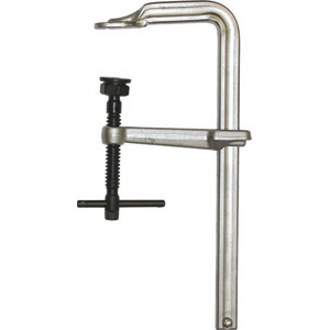 SERRAGIUNTI UNIVERSALI IN ACCIAIO Tipo pesante. Sezione asta mm 30x15. Pressione raggiungibile con apertura 150 mm: c.ca 12000 N (1200 kg), corrispondente a un momento torcente di 40 Nm. universal steeI bar clamps 5245GR 500