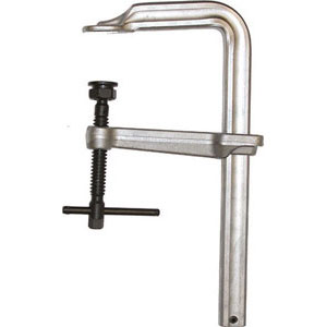 SERRAGIUNTI UNIVERSALI IN ACCIAIO Tipo Maxi da costruzione. Profondità mm 175. Sezione asta mm 40x20. <br>Pressione raggiungibile con apertura 150 mm : c.ca 22000 N (c.ca 2200 kg), <br>corrispondente a un momento torcente di 80 Nm. universal steeI bar clamps 5245GS 1000