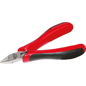 TRONCHESI PER ELETTRONICA E MECCANICA FINE Tipo per taglio laterale, con testa sottile, per fili duri fino a Ø mm 1.<br>Taglienti con smusso. electronic and fine mechanics cutters 551G 5