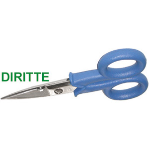 FORBICI PER ELETTRICISTI Qualità Super, con anelli plastificati a forte spessore. electrician's scissors 656A 3
