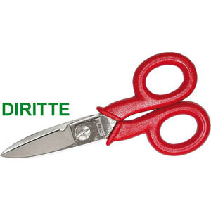 FORBICI PER ELETTRICISTI Qualità Extra, con anelli plastificati a forte spessore. electrician's scissors 656B