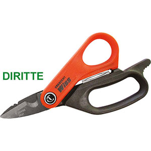 FORBICI PER ELETTRICISTI 1 lama microdentata per un'ottimale facilità di taglio, gola troncafili e 2 gole spelafili. electrician's scissors 656M