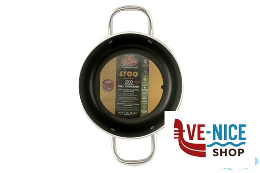 antiederente LINEA 6700 - CASSERUOLA MEDIA 2 MANIGLIE PER INDUZIONE CM. 24 6718.24 BALLARINI PROFESSIONALE - immagine 3