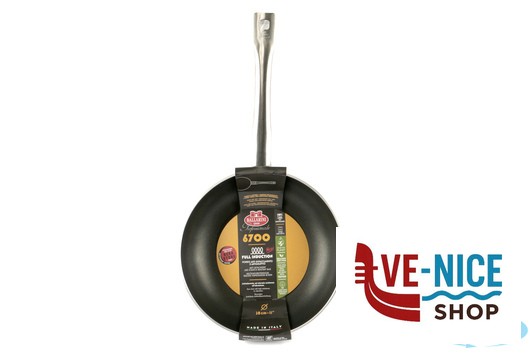 antiederente LINEA 6700 - PADELLA SVASATA ALTA 1 MANICO PER INDUZIONE CM.32 6702.32 BALLARINI PROFESSIONALE - immagine 3