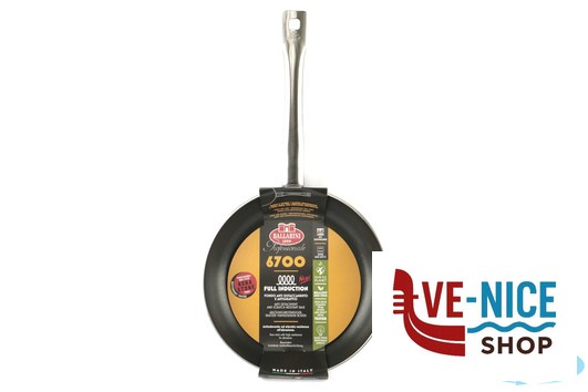 antiederente LINEA 6700 - PADELLA SVASATA BASSA 1 MANICO PER INDUZIONE CM.32 6700.32 BALLARINI PROFESSIONALE - immagine 3