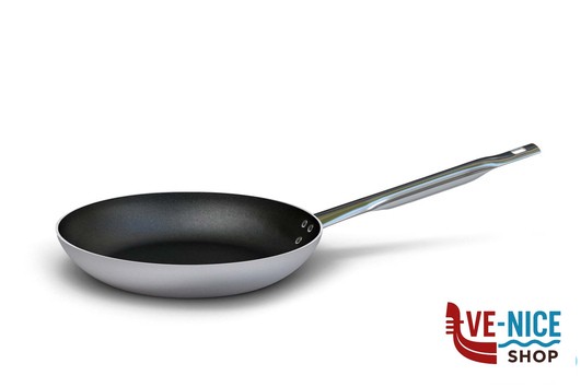 antiederente LINEA 6700 - PADELLA SVASATA BASSA 1 MANICO PER INDUZIONE CM.32 6700.32 BALLARINI PROFESSIONALE