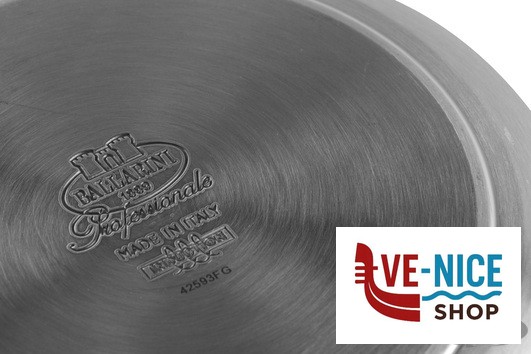 antiederente LINEA 6900 - PADELLA SVASATA ALTA 1 MANICO PER INDUZIONE CM.32 6902.32 BALLARINI PROFESSIONALE - immagine 2