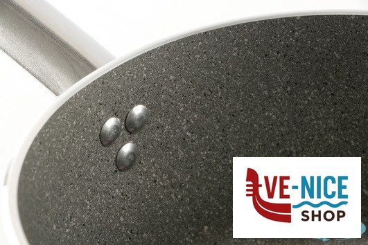 antiederente LINEA 6900 - PADELLA SVASATA BASSA 1 MANICO PER INDUZIONE CM.28 6900.28 BALLARINI PROFESSIONALE - immagine 3