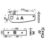 CESOIE A LEVA PER LAMIERE Coltello superiore. plate and round steel shears 711G 5A