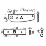 CESOIE A LEVA PER LAMIERE Coltello inferiore. plate and round steel shears 711G 5B