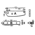 CESOIE A LEVA PER LAMIERE Coltello superiore. plate and round steel shears 711G 6A