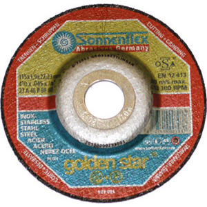 MOLE A DISCO COMBINATE PER TAGLIARE E SBAVARE ACCIAI E INOX depressed-centre cutting-off and grinding wheeIs for steel and inox 7147G 125