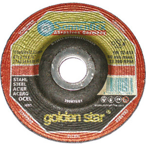 MOLE A DISCO PER SGROSSARE ACCIAI E INOX depressed-centre grinding wheeIs for steel and inox 7155G 115