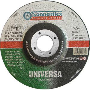 MOLE UNIVERSALI COMBINATE PER TAGLIARE ACCIAI E PIETRE Tipo a centro depresso. Grana 30. combined cutting wheeIs for metal and stone 7195GA 115