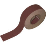 TELA ABRASIVA A NASTRO IN ROTOLI Confezione in rotoli indivisibili da m 25.<br>Larghezza nastro mm 50. abrasive cloth cartridge rolls 7776GB 40