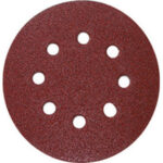 DISCHI ABRASIVI VELCRATI IN CARTA RESINATA ALL'OSSIDO DI ALLUMINIO Tipo con 8 fori, Ø mm 125.<br>Velocita' massima 12300 giri/min. abrasive disks 7801G 40