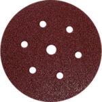 DISCHI ABRASIVI VELCRATI IN CARTA RESINATA ALL'OSSIDO DI ALLUMINIO Tipo con 7 fori, Ø mm 150.<br>Velocita' massima 10200 giri/min. abrasive disks 7803G 400