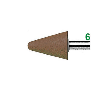 MOLE ABRASIVE CON SUPPORTO IN GOMMA DURA Forma conica. polishing points with hard rubber support 7871G 20 32