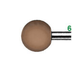 MOLE ABRASIVE CON SUPPORTO IN GOMMA DURA Forma sferica. polishing points with hard rubber support 7874G