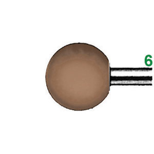 MOLE ABRASIVE CON SUPPORTO IN GOMMA DURA Forma sferica. polishing points with hard rubber support 7874G