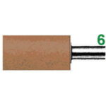 MOLE ABRASIVE CON SUPPORTO IN GOMMA TENERA Forma cilindrica. Grana 220 - Colore marrone. polishing points with soft rubber support 7877G 20 32