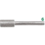 MOLE ABRASIVE DIAMANTATE ATTACCO MM 6.<br>Grana 100.<br>Forma cilindrica. diamond grinding points 7884GHA 8