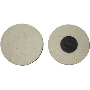 SUPPORTI E DISCHI ABRASIVI Dischi in feltro di lana per pulire e lucidare a specchio metalli, rame, ottone, alluminio, accai, INOX, ecc.<br>Da usare in combinazione con paste abrasive (Art. 1834 - 1834 A - 1834 B). rubber holders and self-fixing, abrasive discs 7887V 50