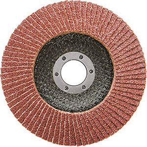 DISCHI LAMELLARI CON SUPPORTO IN FIBRA DI VETRO Velocità 12200 giri/min.<br>Foro mm. 22.<br>Ø mm 125. grinding wheels 7922GP 120