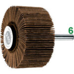 SPAZZOLE ROTATIVE LAMELLARI DI TELA ABRASIVA ATTACCO Ø mm 6. lammellar fan grinders with shank 7932G 50 15 60