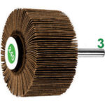 SPAZZOLE ROTATIVE LAMELLARI DI TELA ABRASIVA ATTACCO Ø mm 3. lammellar fan grinders with shank 7934E 15 15 240