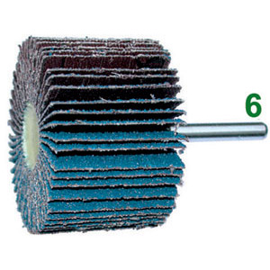 SPAZZOLE ROTATIVE LAMELLARI DI TELA ABRASIVA ATTACCO Ø mm 6. lammellar fan grinders with shank 7934P 30 10 120