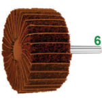 SPAZZOLE ROTATIVE LAMELLARI ABRASIVE Grana 150/fine (150/A106). abrasive lamellar fan grinders with shank 7936G 80 40