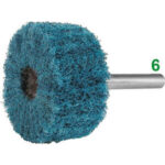 SPAZZOLE ROTATIVE ABRASIVE Grana Fine (Z 306). abrasive fan grinders with shank 7946GE 80 50