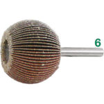 SPAZZOLE ROTATIVE LAMELLARI DI TELA ABRASIVA TESTA Ø mm 20. lammellar fan grinders wheels 7958 80