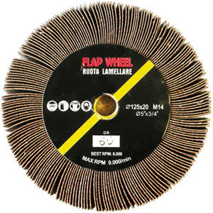 RUOTE ROTATIVE LAMELLARI DI TELA ABRASIVA  flap grinding wheels with flanges 7962G 120