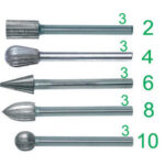 FRESE ROTATIVE PER INCISORI  burrs of HSS shank 3 mm 7970 2