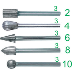 FRESE ROTATIVE PER INCISORI burrs of HSS shank 3 mm 7970 8