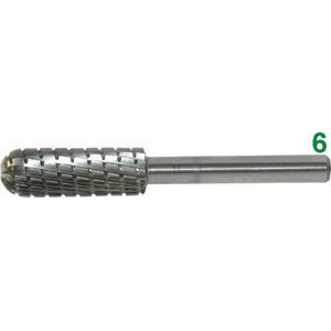 FRESE ROTATIVE IN HSS Taglio 2 = bastardo con rompitruciolo.<br>Velocità m/min. 200-250. burrs of HSS 7992E 10