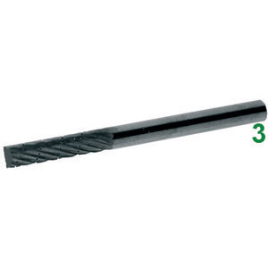 MINI FRESE ROTATIVE IN METALLO DURO Taglio 5 = dolce con rompitruciolo. mini-burrs of tungsten carbide 8031D