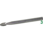 MINI FRESE ROTATIVE IN METALLO DURO Taglio 3 = mezzodolce. mini-burrs of tungsten carbide 8031L