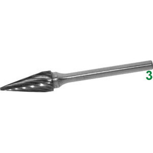 FRESE ROTATIVE IN METALLO DURO Taglio 3 = mezzodolce burrs of tungsten carbide 8035P 6