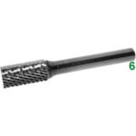 FRESE ROTATIVE IN METALLO DURO Taglio 4 = diamante burrs of tungsten carbide 8037G 12