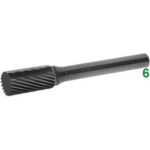 FRESE ROTATIVE IN METALLO DURO Taglio 3 = mezzodolce burrs of tungsten carbide 8041E 3