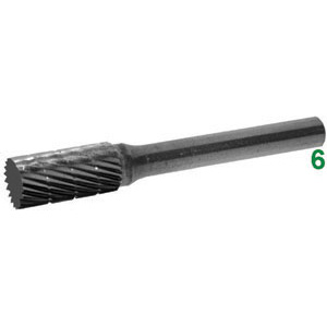 FRESE ROTATIVE IN METALLO DURO Taglio 5 = dolce con rompitruciolo burrs of tungsten carbide 8041L 10