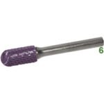 FRESE ROTATIVE IN METALLO DURO Con rivestimento TiALN (HYPER)<br>Taglio 4 = diamante burrs of tungsten carbide 8045H 10